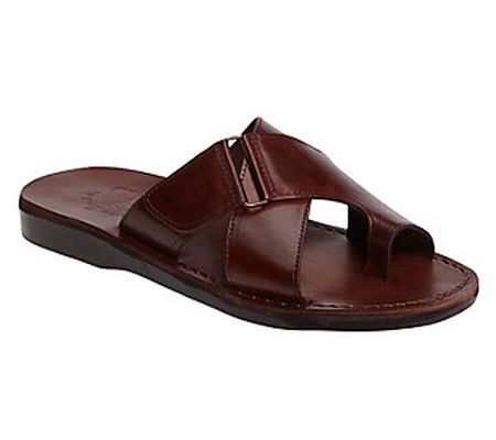 Jerusalem Sandals Men's Leather Slide Sandals - Asher