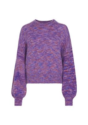 Jessica Mohair-Blend Melange Sweater
