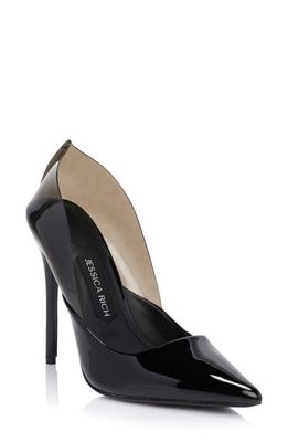 JESSICA RICH Angelica Pointed Toe Pump in Noir