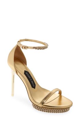 JESSICA RICH Jessica Ankle Strap Platform Sandal in Gold
