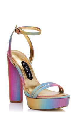 JESSICA RICH Love Platform Sandal in Rainbow
