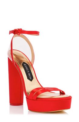 JESSICA RICH Platform Sandal in Red