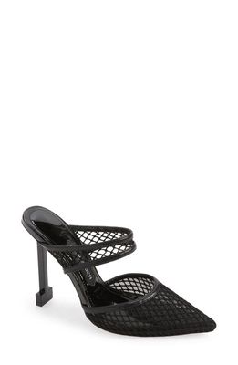 JESSICA RICH Ysabelle Fishnet Pointed Toe Pump in Black