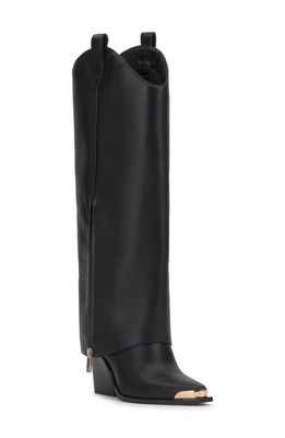 Jessica Simpson Astoli Foldover Shaft Western Boot in Black