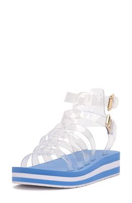 Jessica Simpson Bimala Platform Sandal in Blue/Clear