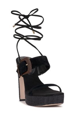 Jessica Simpson Caelia Ankle Wrap Platform Sandal in Black