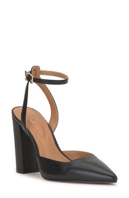 Jessica Simpson Nazela Pointed Toe Ankle Strap Pump in Black