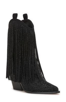 Jessica Simpson Paredisa Fringe Western Boot in Black