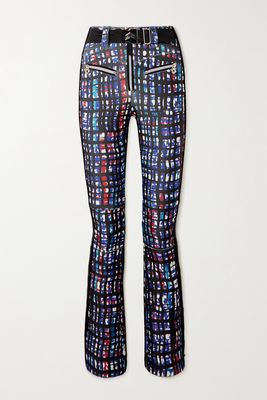 JETSET - Tiby Belted Printed Flared Ski Pants - Blue