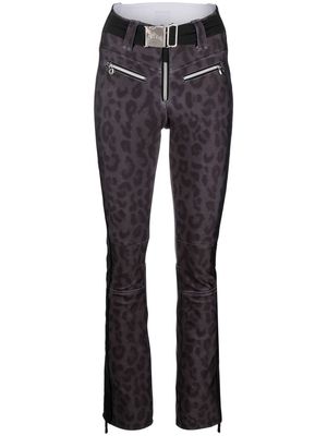 JETSET Tiby leopard print ski trousers - Black