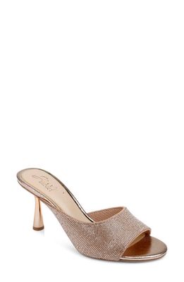 Jewel Badgley Mischka Haya Slide Sandal in Rose Gold