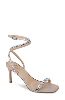 Jewel Badgley Mischka Hosana Ankle Strap Sandal in Champagne