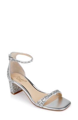 Jewel Badgley Mischka Reese Ankle Strap Sandal in Silver