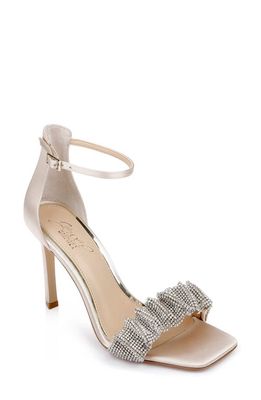Jewel Badgley Mischka Ridley Ankle Strap Sandal in Champagne