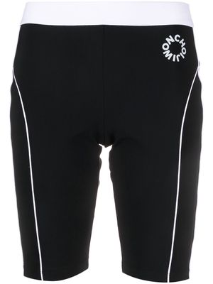 Ji WON CHOI Carmine logo-print shorts - Black
