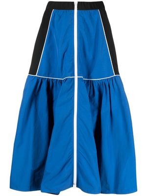 Ji WON CHOI colour-block panelled maxi skirt - Blue