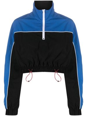 Ji WON CHOI half-zip cropped sweatshirt - Black