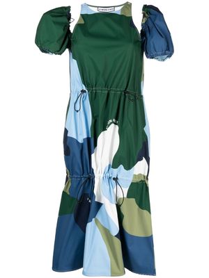 Ji WON CHOI Sullivan abstract-print dress - Green