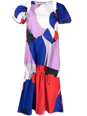 Ji WON CHOI Sullivan abstract-print dress - Purple