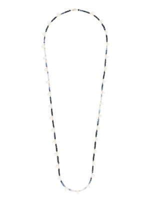 JIA JIA 14kt yellow gold Arizona sapphire and pearl beaded necklace - Blue