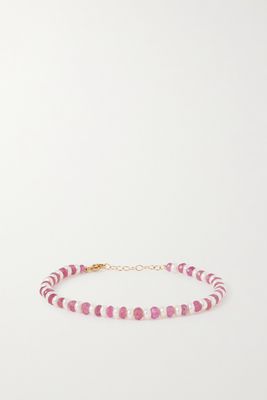 JIA JIA - Gold Sapphire Bracelet - Pink