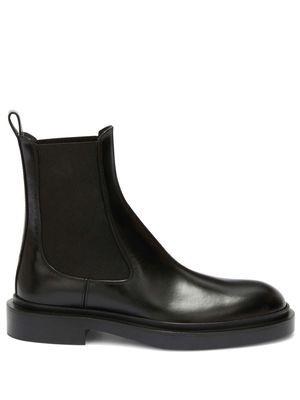 Jil Sander 30mm leather ankle boots - Black