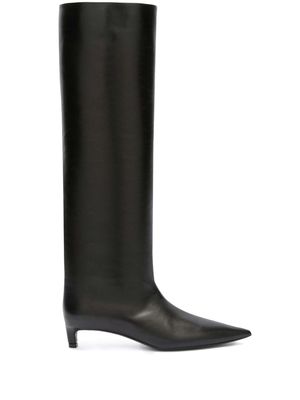 Jil Sander 30mm leather knee boots - Black