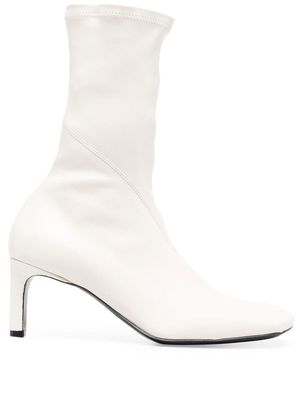 Jil Sander 65mm leather ankle boots - White