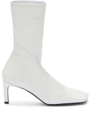 Jil Sander 70mm leather ankle boots - White