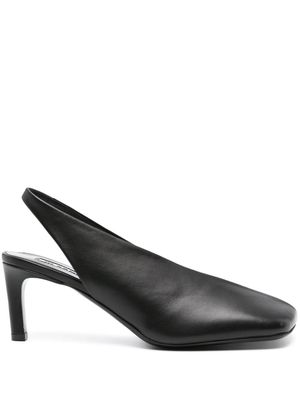 Jil Sander 75mm leather slingback pumps - Black