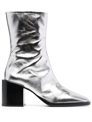 Jil Sander 75mm square-toe boots - Silver