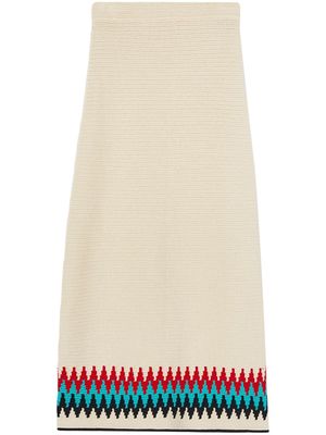 Jil Sander A-line high-waisted cotton skirt - White