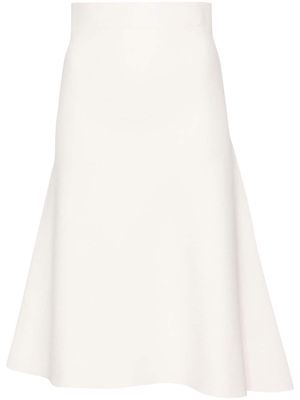 Jil Sander A-line midi skirt - White