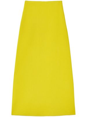 Jil Sander A-line midi skirt - Yellow