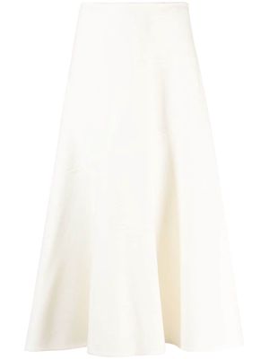 Jil Sander A-line wool skirt - Neutrals