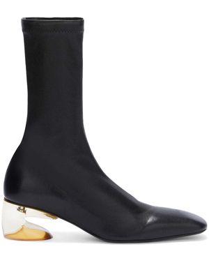 Jil Sander ankle leather boots - 001 BLACK