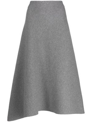 JIL SANDER Asymmetrical mid-length skirt - Grey