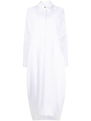 Jil Sander baggy-fit shirt maxi dress - White