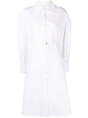 Jil Sander belted cotton shirtdress - Neutrals