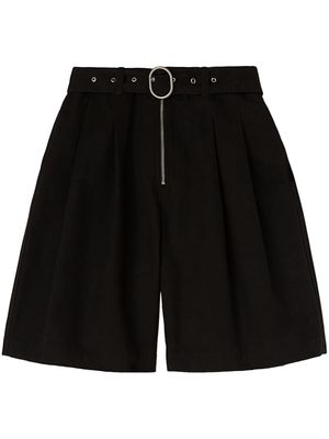 Jil Sander belted cotton shorts - Black