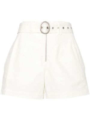 Jil Sander belted denim shorts - White