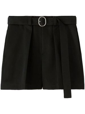 Jil Sander belted wool tailored shorts - 001 BLACK