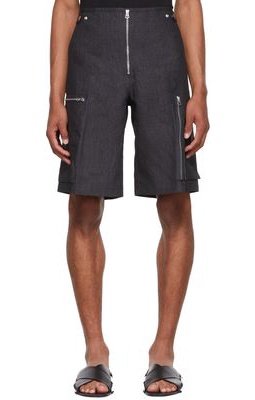 Jil Sander Black Linen Shorts