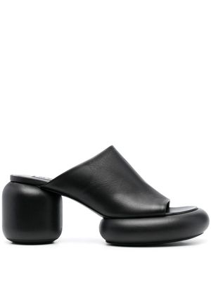 Jil Sander block-heel chunky leather sandals - Black