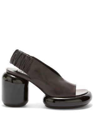 Jil Sander block-heel leather sandals - Black