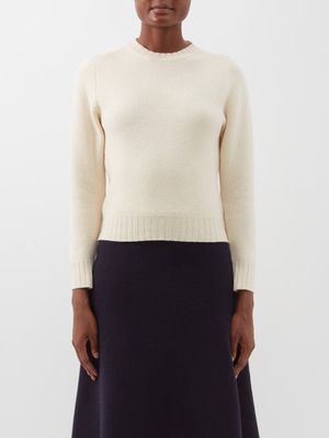 Jil Sander - Boiled-merino Sweater - Womens - Ecru