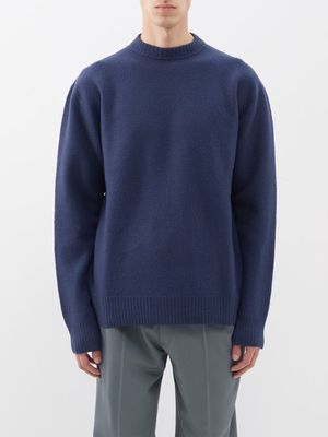 Jil Sander - Boiled Wool-blend Sweater - Mens - Blue