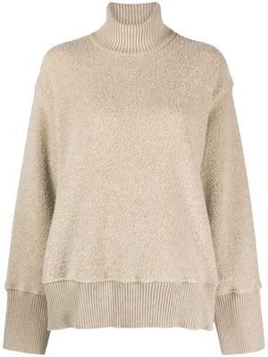 Jil Sander bouclé roll-neck sweater - Neutrals