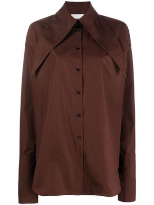 Jil Sander bow-detail button-down shirt - Brown