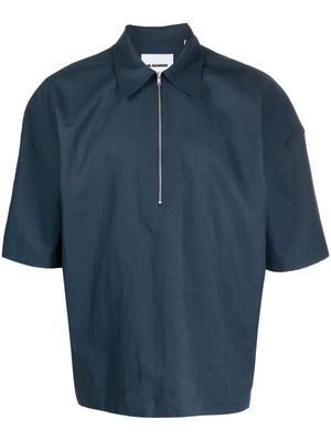 Jil Sander boxy linen shirt - Blue